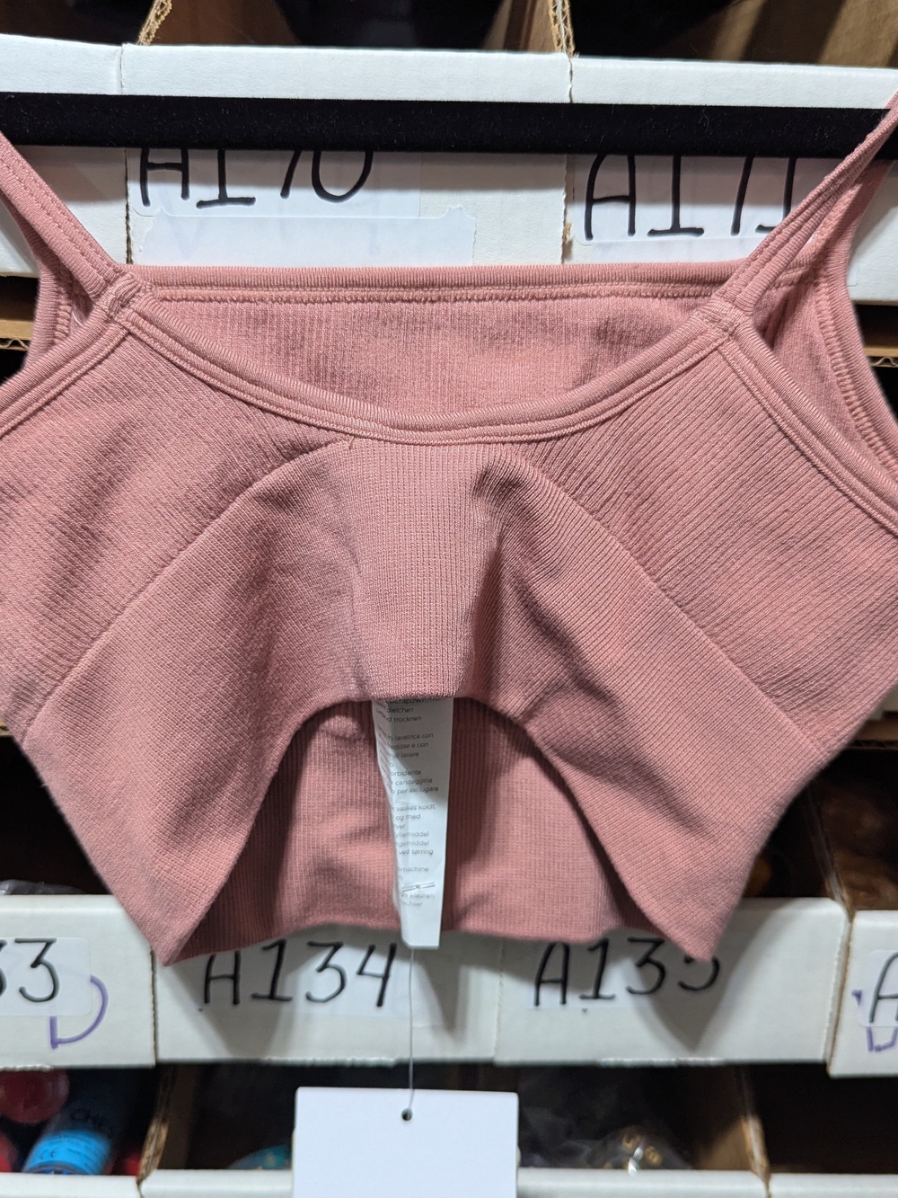 Fabletics Rose Pink Ribbed Cropped Cami | XS - Picture 5 of 6